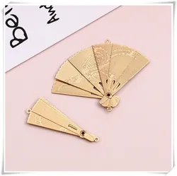 4pcs 50*35mm Classic Openable Phoenix Fan Charms for DIY Earrings Pendant Jewellery Making Accessory