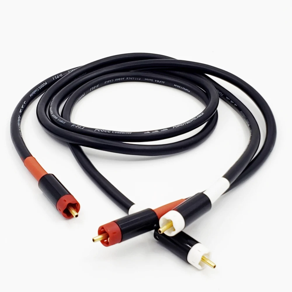 Hifi FURUTECH ц-P2.1 PCOCC + star line Pure Copper Gold RCA plugs interconnector cable