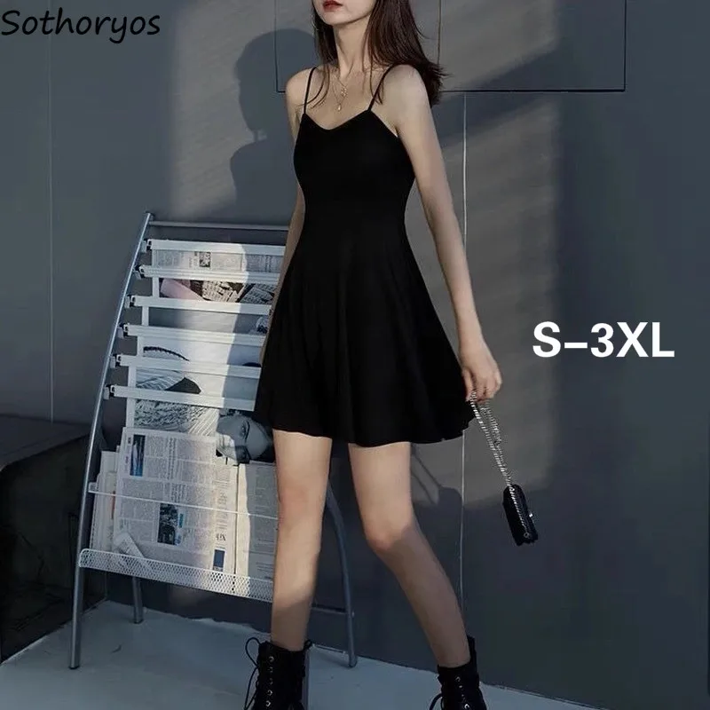 Sukienka bez rękawów damska solidna elegancka popularna 3XL płaszcza wąska czarna sukienka letnia kobieca seksowna prosta falbana Harajuku Casual