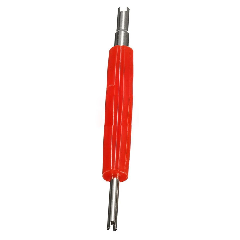 1Pcs Red 2Way Screwdriver Tire Tyre Valve Stem Core Remover Insertion Repair Tool Universal Fit For Car Truck Bike Motorcycle