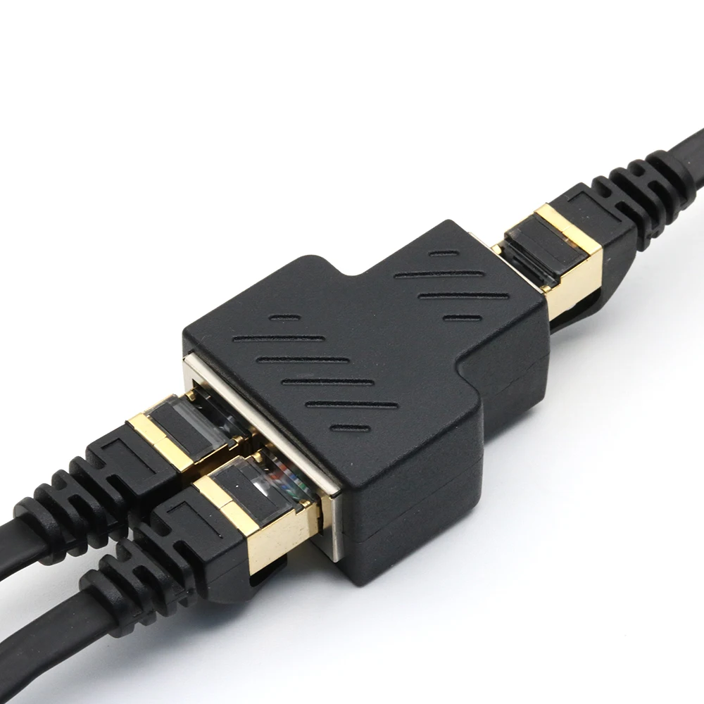 xintylink 1 to 2 ways rj45 female splitter connector lan rg rj 45 cat6 cat5e cat5 stp shielded ethernet network cable adapter