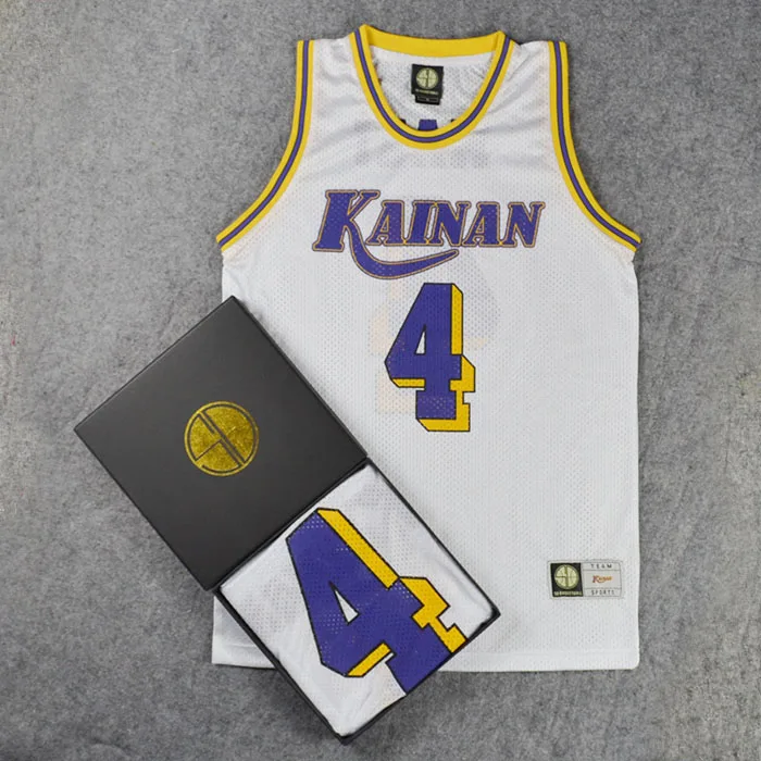 Slam Dunk Kainan High School No.4  Shinichi Maki Cosplay Top Vest SD Basketball Jersey