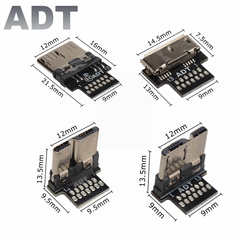 Micro B USB 3.0 A Male &Female USB B Connector Interface PCB Converter Adapter Breakout Board