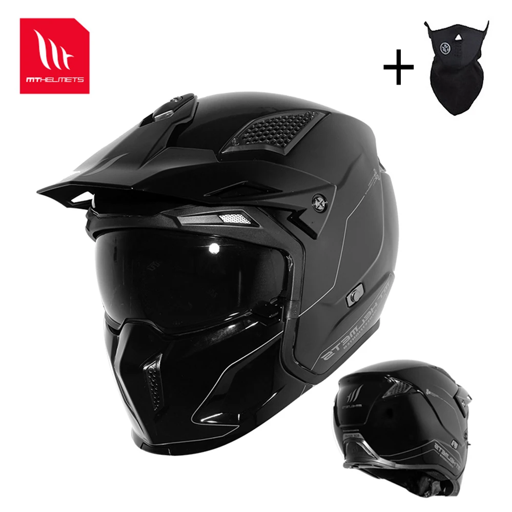 

MT motorcycle helmet DOT approved Personality Removable Chin modular motocross Full Face helmets dirt bike Cascos Moto ECE