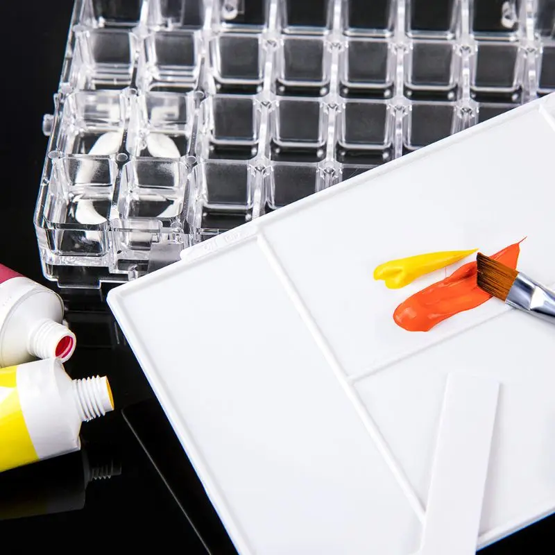 24/36 griglie Acquerello Idratante Pittura Tavolozze A Tenuta Vernice Tavolozze Scatola di Immagazzinaggio di Cancelleria Articoli Per il Disegno