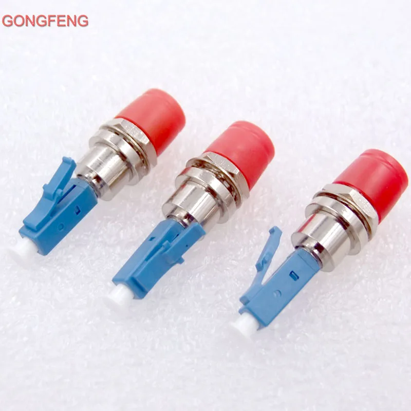 GONGFENG 10pcs New Optical Fiber Splice Connector LC Male -FC Female Flange Coupler Adapter Special Wholesale TO Russia