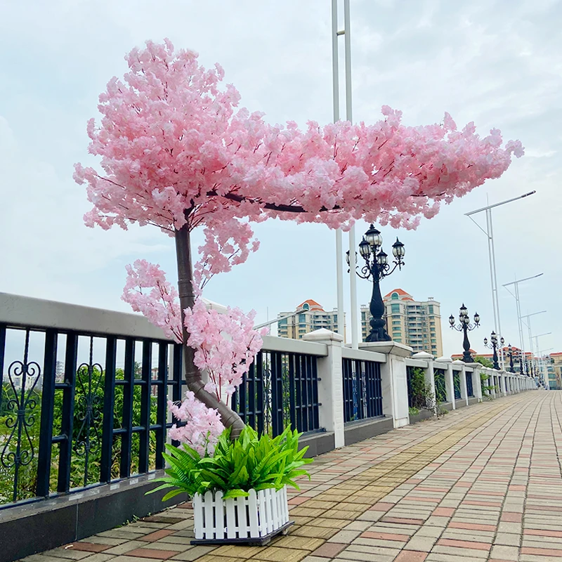 

Artificial Cherry Tree Imitation White Cherry Tree Wedding Party Home Decoration Fake Tree Stage Outdoor Garden Decoration