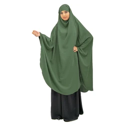 Overhead Full Cover Abaya Hooded Kaftan Muslim Women Prayer Garment Islamic Clothing One Piece Pray Dress Eid Ramada Caftan Robe