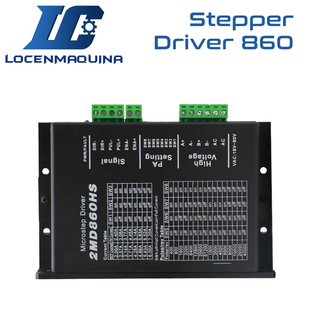 2 Phases Stepper Motor Driver 2MD860HS 18-80V AC 7.2A  for NEMA 34 Stepping Motor Controller Leadshine DMA860H