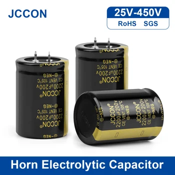 JCCON 25V 63V 80V 200V 450V オーディオ電解コンデンサ 100UF 150UF 180UF 220UF オーディオ Hifi アンプ用高周波低 ESR