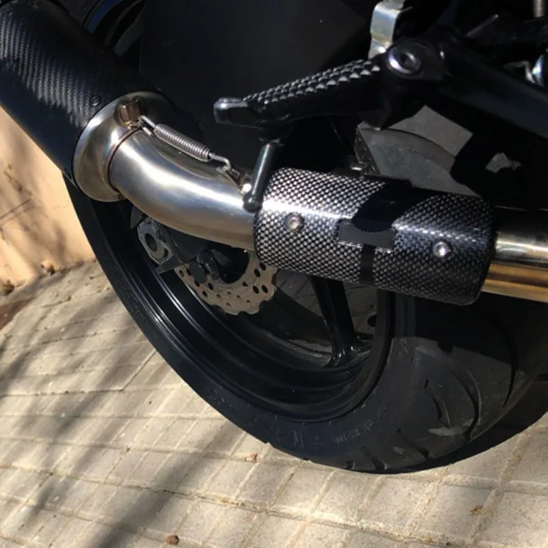 Motorcycle Project Exhaust Muffler Carbon Fiber Protector Heat Shield Cover Guard Anti-Scalding Cover for TMAX530 CB400 Z900