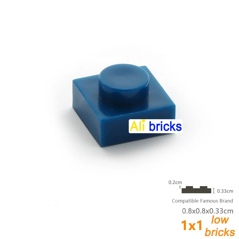 100pcs/lot MOC Parts 3024 Plate 1 x 1 Compatible Bricks DIY Assmble Building Blocks Particle Kid Puzzle Brain Toy Gift