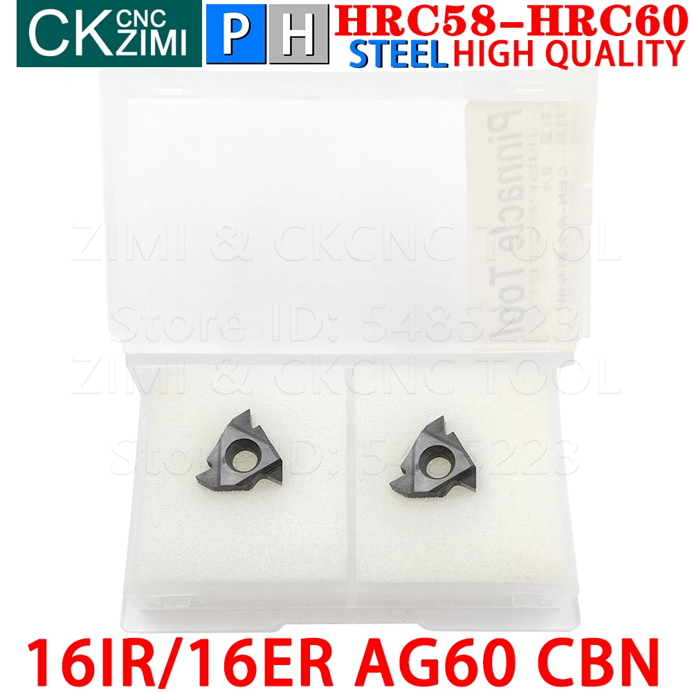 16IR AG60 CBN 16ER AG60 CBN Cubic Boron Nitride inserts Internal external Thread Turning Inserts CNC metal lathe turning tools