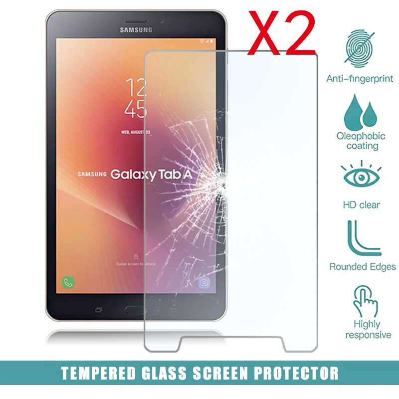 2Pcs Tablet Tempered Glass Screen Protector Cover For Samsung Galaxy Tab A 8.0 (2017) LIT T385 HD Eye Protection Tempered Film