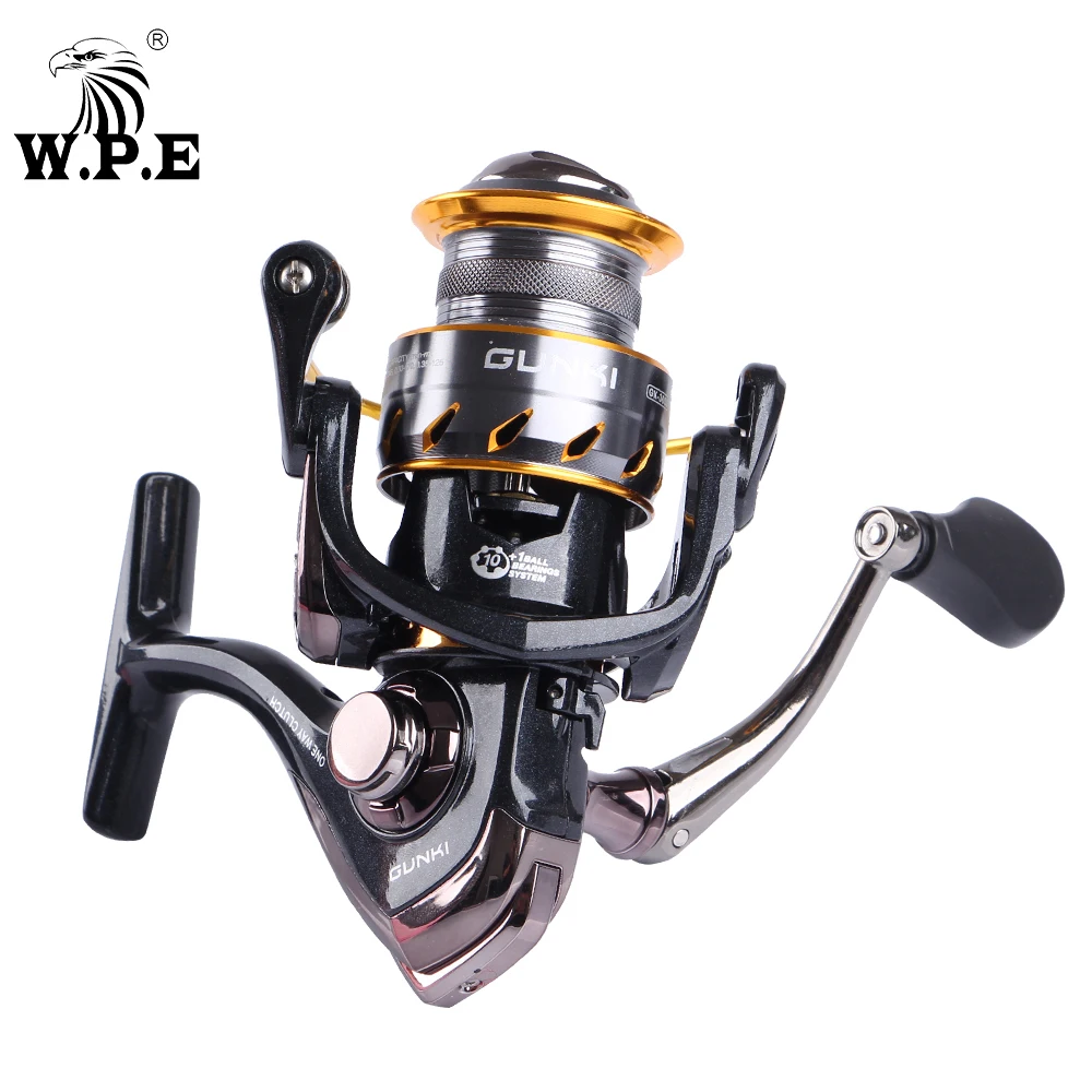 

W.P.E GK Series Spinning Reel 2000 3000 4000 5000 Carp fishing reel Freshwater 10+1 Ball Bearings Metal body Fishing Tackle