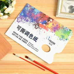 Artist Disposable Tear-Off Palette Paper Paint Palette Paper Pad for Artist Gouache Acrylic Oil Painting Watercolor Art Supplies