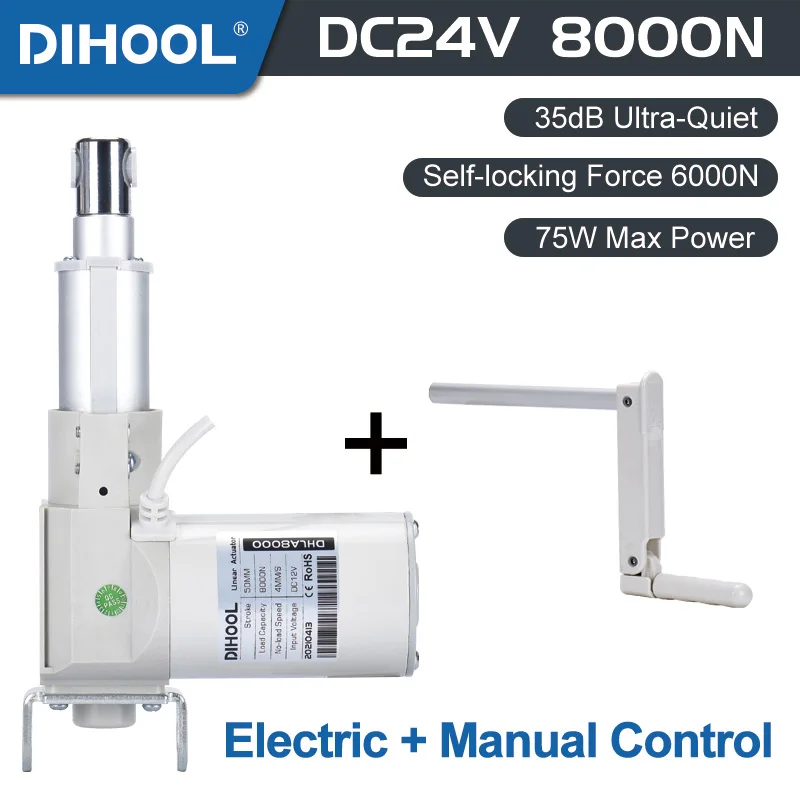 

Manual Or Electric Linear Actuator DC24V Motor Controller 2000N 3000N 6000N 8000N 200mm 400mm 600mm 800mm Stroke Desk Chair Lift