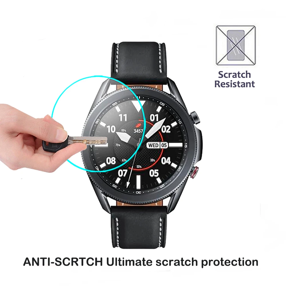 Película 9H para Samsung Galaxy Watch3 45mm vidrio templado Premium para Galaxy Watch 3 45mm Protector de pantalla antiarañazos cubierta