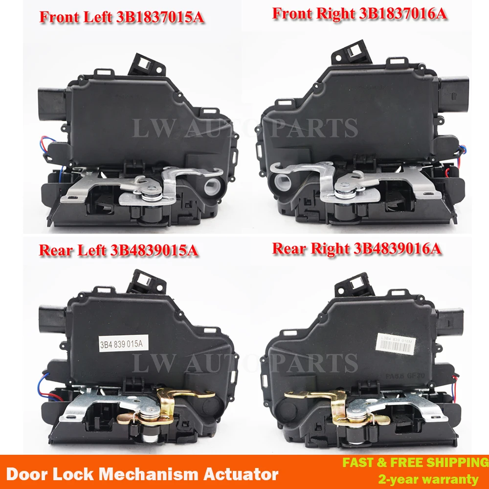 Siłownik centralnego zamka drzwi samochodu Moduł zatrzasku Mechanizm silnika do VW Passat B5 Golf Jetta MK4 Beetle Octavia 3B 1837015 A 3B 1837016 A