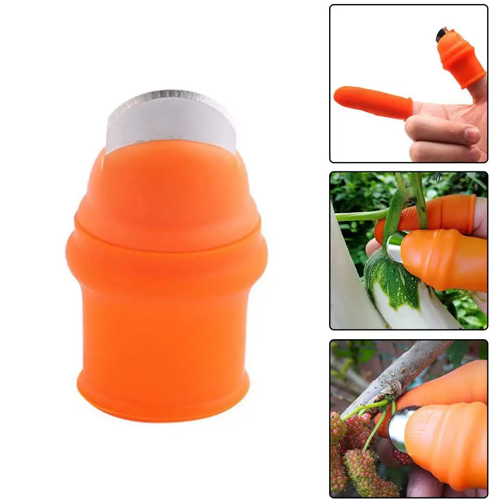 Silicone Thumb Cutter Set Labor-saving Harvesting Plant Picking Tool Vegetable/ Fruit Gardening Tools