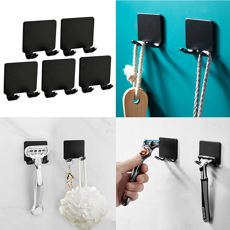 

3/5/10pcs Razor Holder Shaver Shelf Rack Stainless Steel Towel Hooks Bathroom Kitchen Storage Hook Hair Dryer Holder