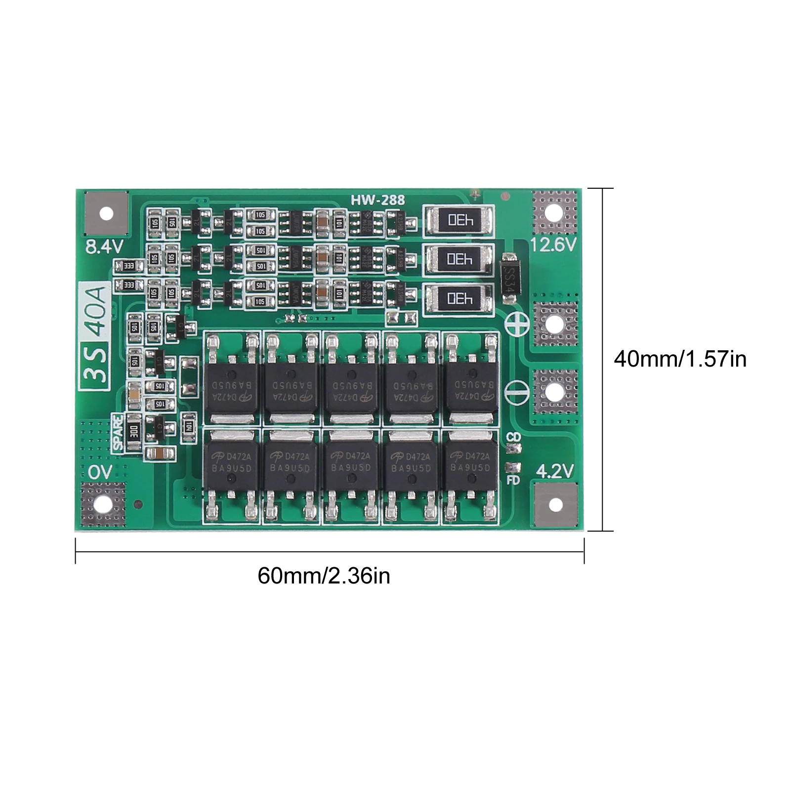 BMS 3S 40A Balancer PCM 18650 Lithium Battery Protection Board 3S BMS Li-ion Charger Charging With Balance 12.6V for Drill Motor