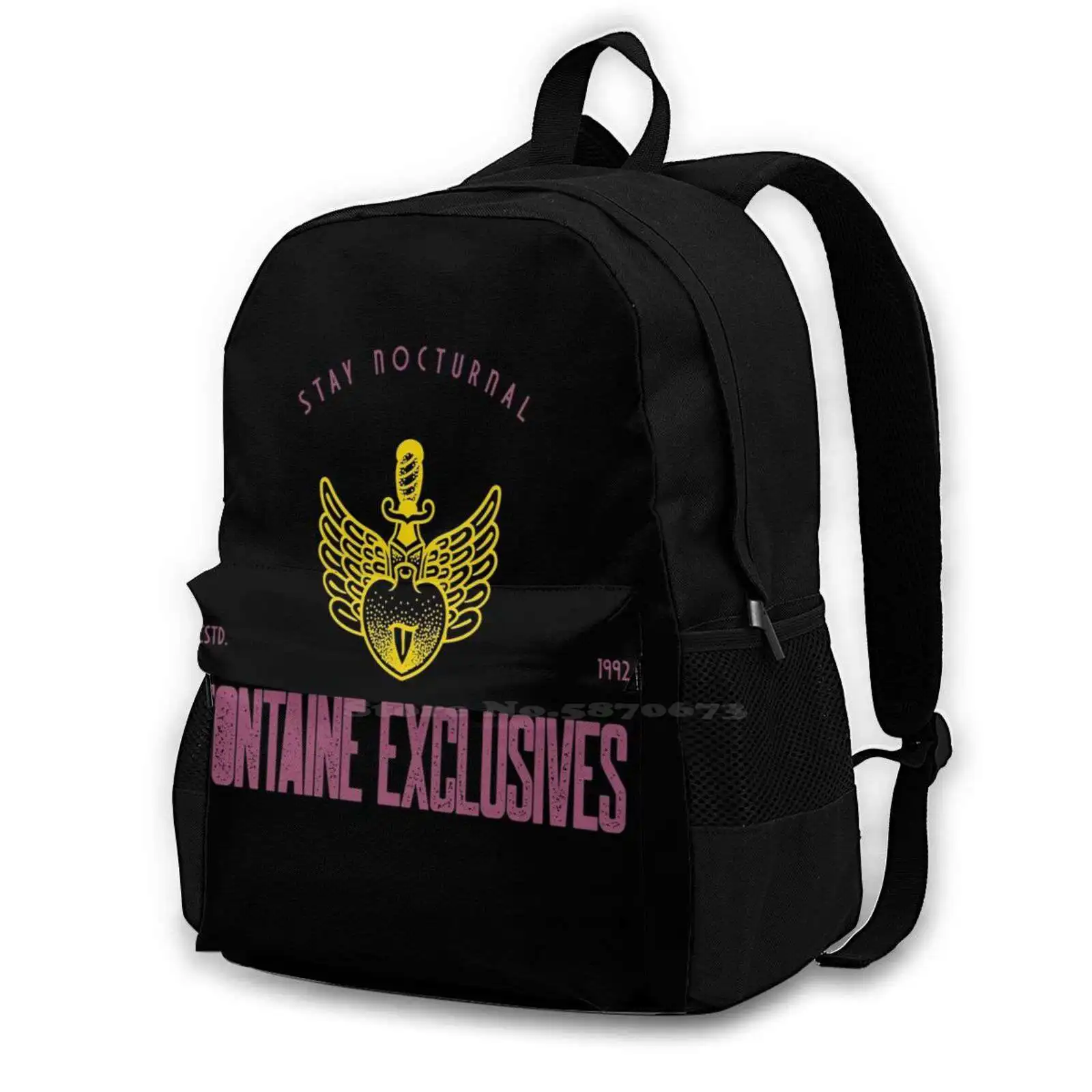 Fontaine Exclusive Logo #81 Backpacks For School Teenagers Girls Travel Bags Exclusive Stay Nocturnal High End Fashion 1992