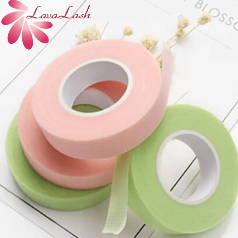 10 rolls Grafted Eyelash Tape Non-woven Tape Eyelash Extension Wipes With Holes Breathable tear tape Eye Pads Makeup Tool