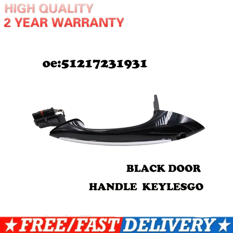 Black Color For BMW F07 F10 F06 F11 F01 F03 F04 FRONT LEFT rear right outside DOOR HANDLE KEYLESGO 51217231931