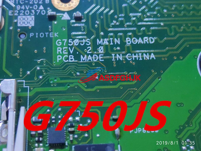 Imagem -03 - Laptop Motherboard para Asus G750jh G750j G750jw G750jx G750js G750jm G750jz Teste Mainboard Original 2d I74700hq