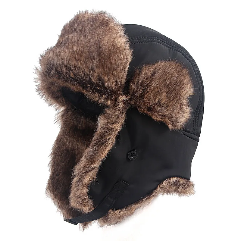 Earlap hats Winter hat Mens Women Unisex Warm Russian Ushanka hat With earflaps Fur Trapper Water proof hat Ski hat Bomber Hats