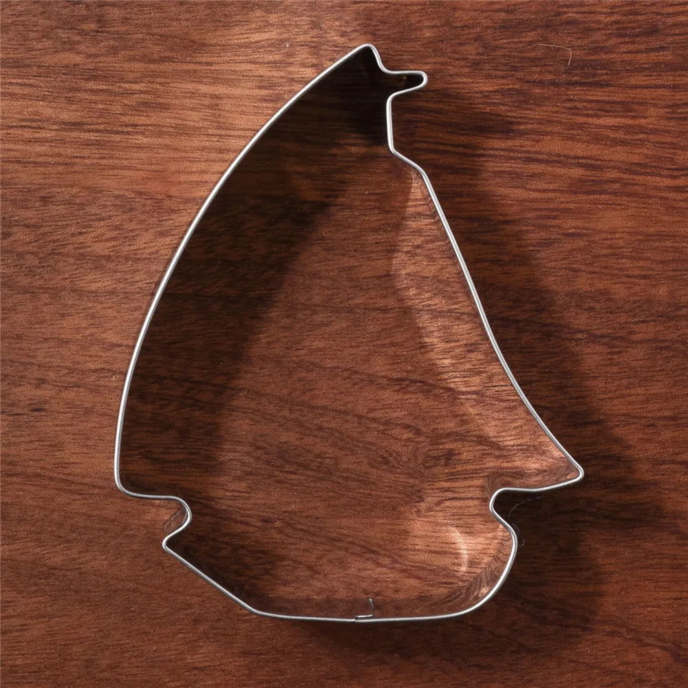 KENIAO Ocean Sailboat Cookie Cutter Nautical Cookie Mould for Kids - Biscuit / Pastry /Bread Cutter - 7.7x9.4cm- Stainless Steel