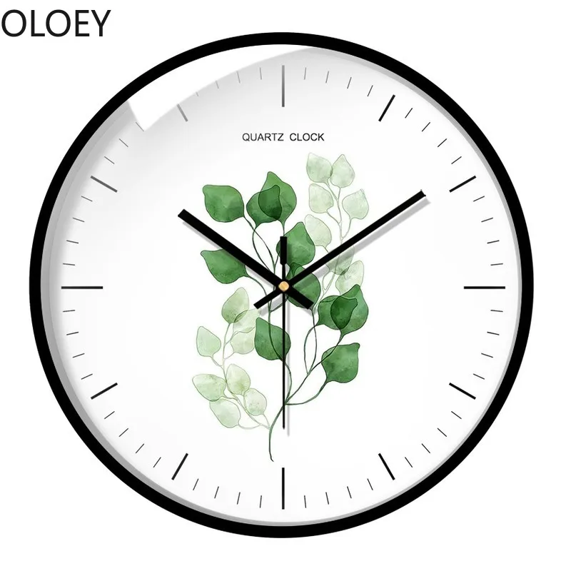 Nordic Creative Wall Clock Metal Living Room Wall Watch Home Decor Wall Clock Modern Design Digital Clocks Farmhouse Decor White