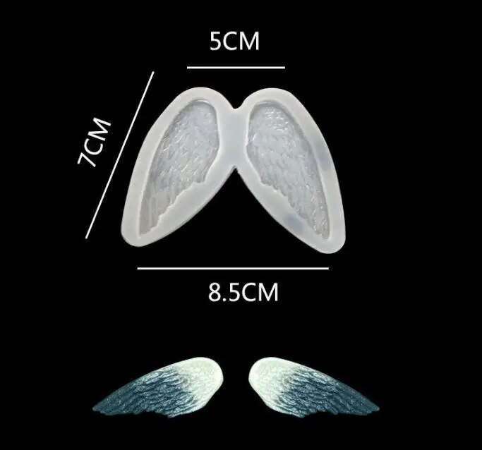 

2 style right left angle wings Silicone Molds Epoxy Resin Jewelry Pendant Mould Making Craft Mold Tools Handcraft Accessories