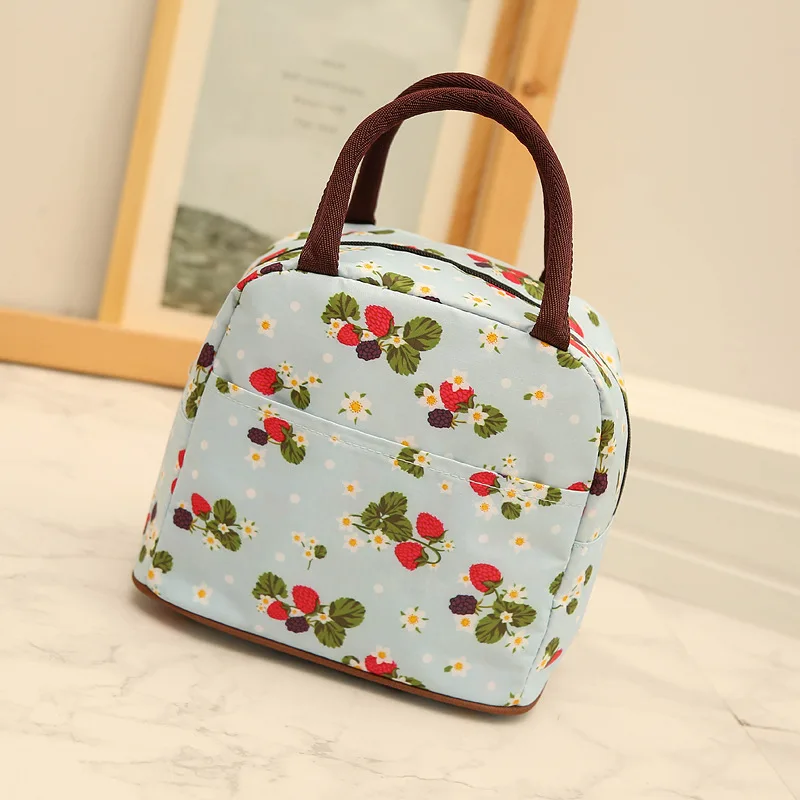 Oxford Cloth Lunch Bags Box Waterproof Female Cute High-Capacity Portable Work Travel Dinner Food Container Storage Tote Case