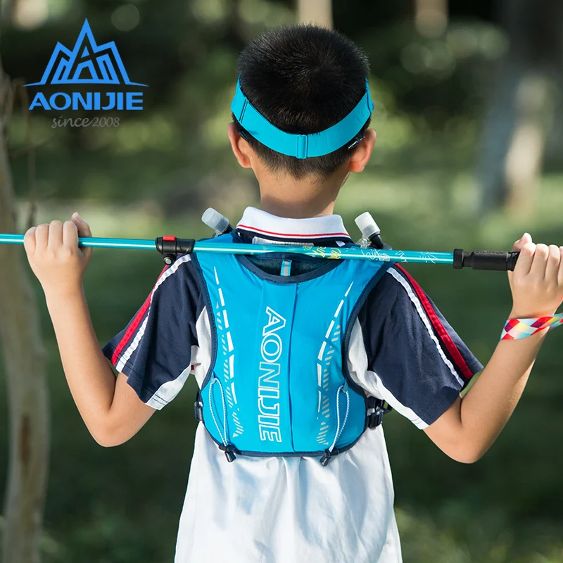 AONIJIE Ultralight Backpack Girls Boys Children Trail Running Vest Outdoor Hydration Bags Hiking Pack For 6 To 12 Years Old