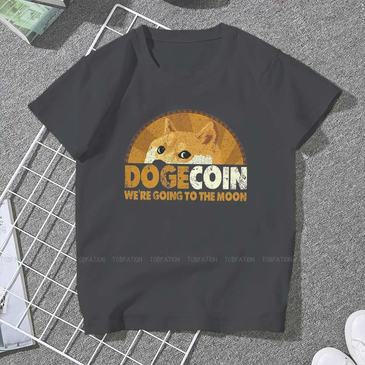 DogeCoin Women Clothing Bitcoin Cryptocurrency Art Graphic Female Tshirts Vintage Grunge Loose Tops Tee Kawaii Girls Streetwear