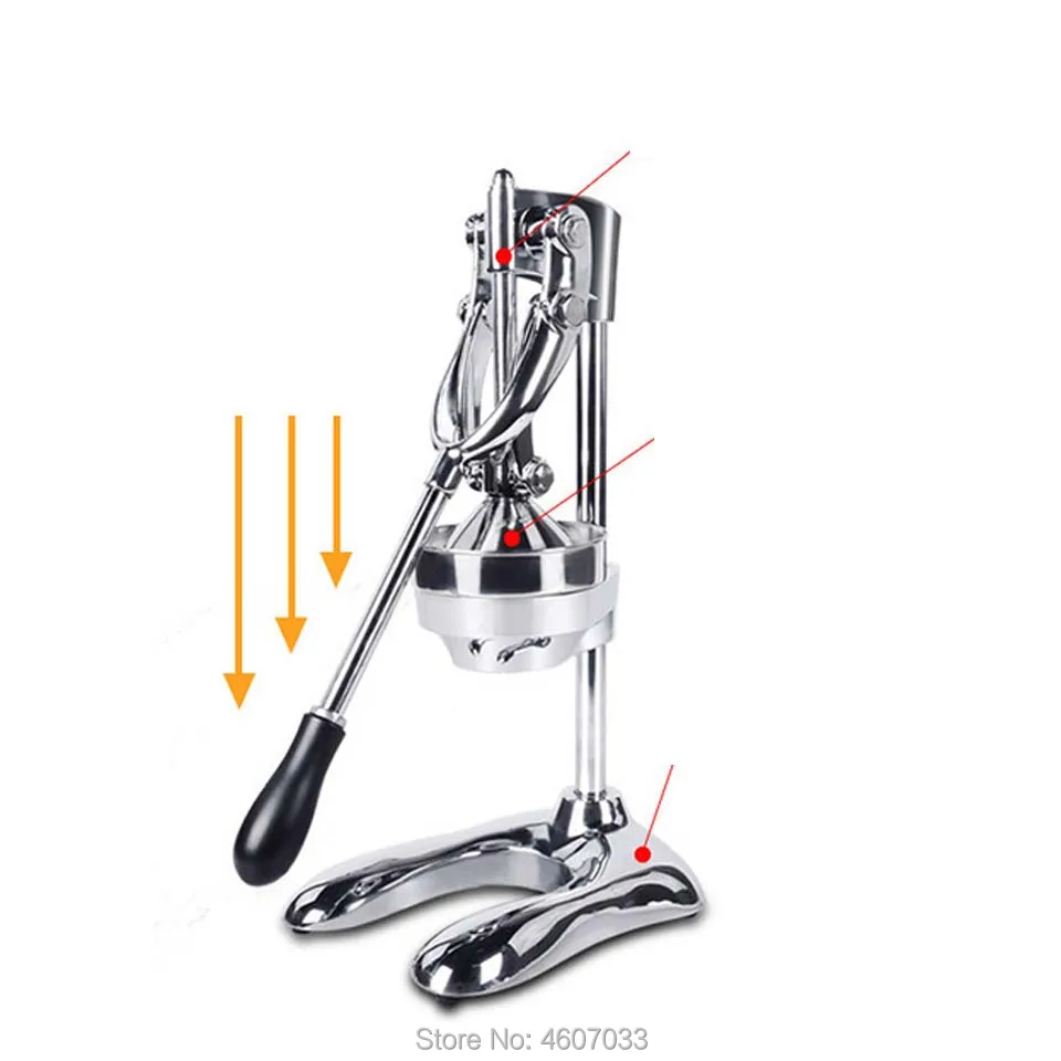 เครื่องคั้นน้ำผลไม้แบบมือกดแบบใช้มือสแตนเลสสตีลส้มมะนาวส้มส้มส้มทับทิมเครื่องสกัดน้ำผลไม้เพื่อการค้าหรือครัวเรือน