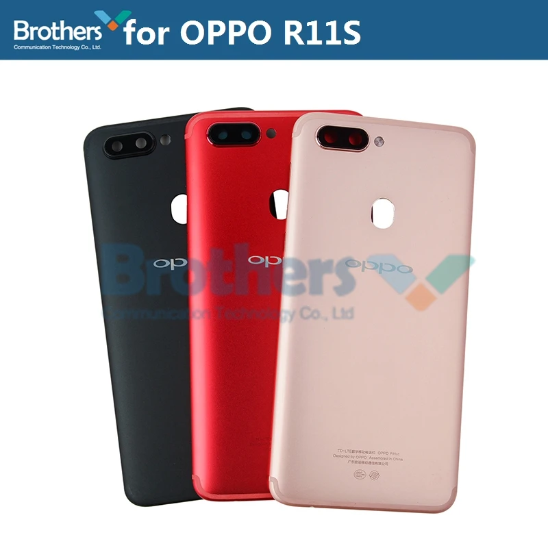 Original Battery Housing for OPPO R11S Battery Door with Camera Lens Glass for OPPO R11S Back Cover Rear Housing Replacement Top