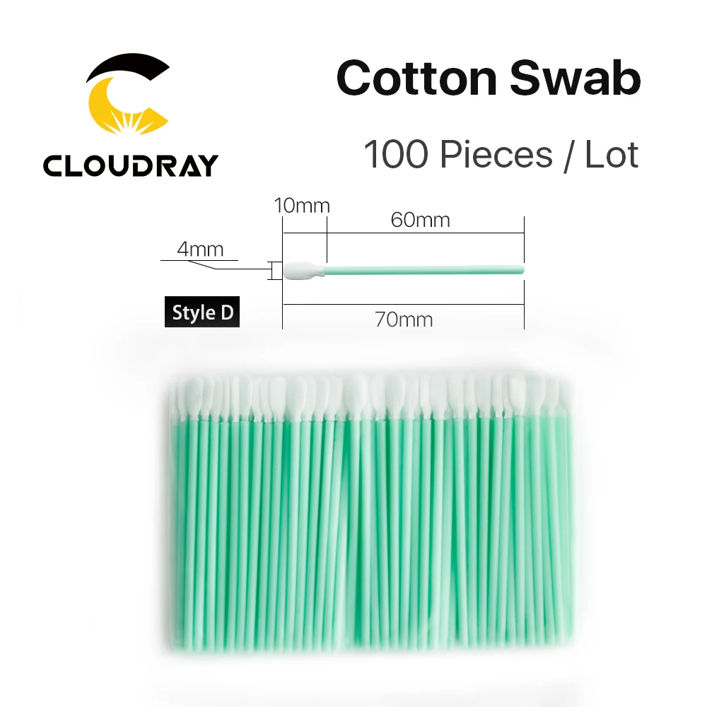 Cloudray 100pcs/Lot Size 70mm 100mm 160mm 121mm Nonwoven Cotton Swab Dust-proof For Clean Focus Lens And Protective Windows