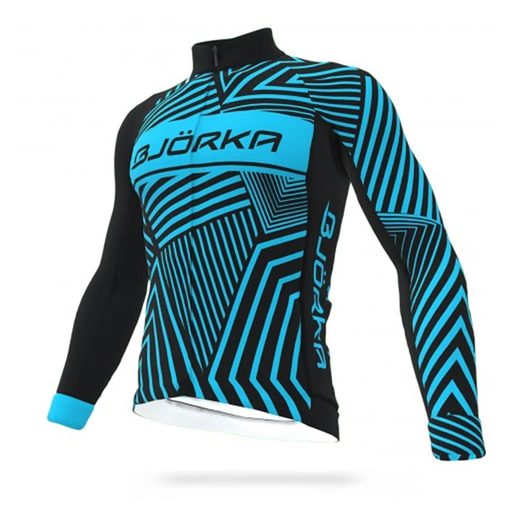 Bjorka Cycling Winter Long Sleeve Thermal Fleece Jerseys Corta Vento Masculino Jaqueta Motociclista Pro Team Bicycle Clothing