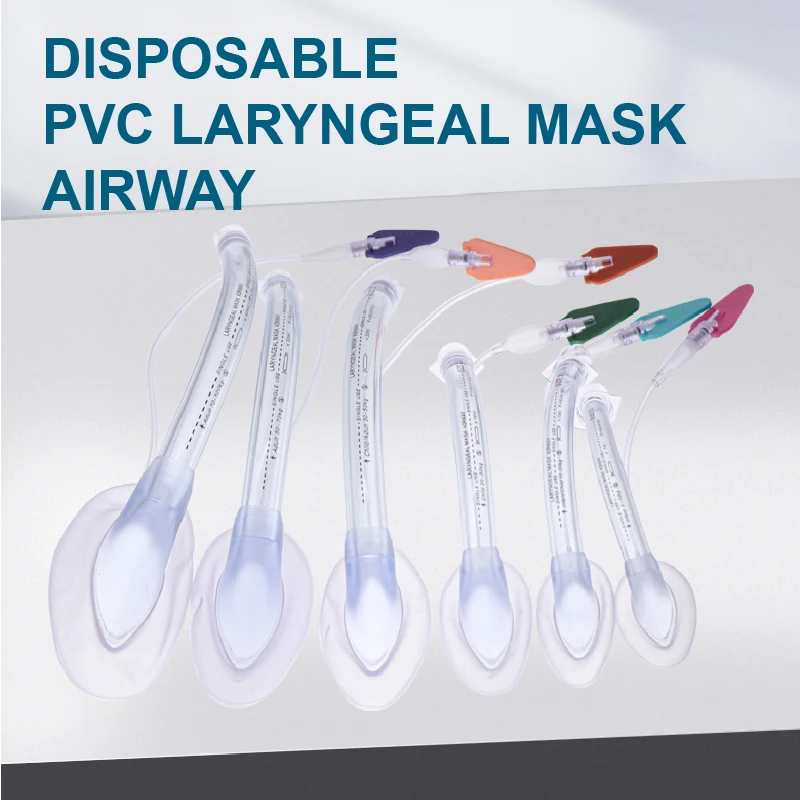 Canack 1pc/6pcs Disposable PVC Laryngeal Mask Airway Size 1.5 \2.0 \2.5 \3.0 \4.0 \5.0 New