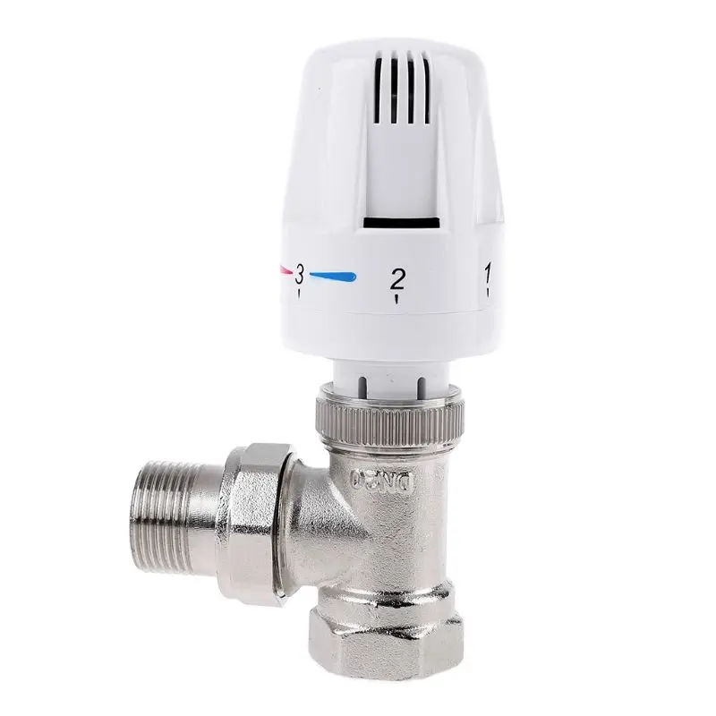 Automatic Thermostatic Radiator Valve Thermostat Temperature Control Valve Angle Floor Heating Special Valve Copper DN15 DN20