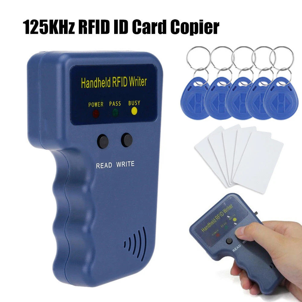 125KHz Handheld RFID Writer RFID Duplicator Copier Writer Programmer Reader ID Card Cloner & key For Home New Users Bonus TTlock