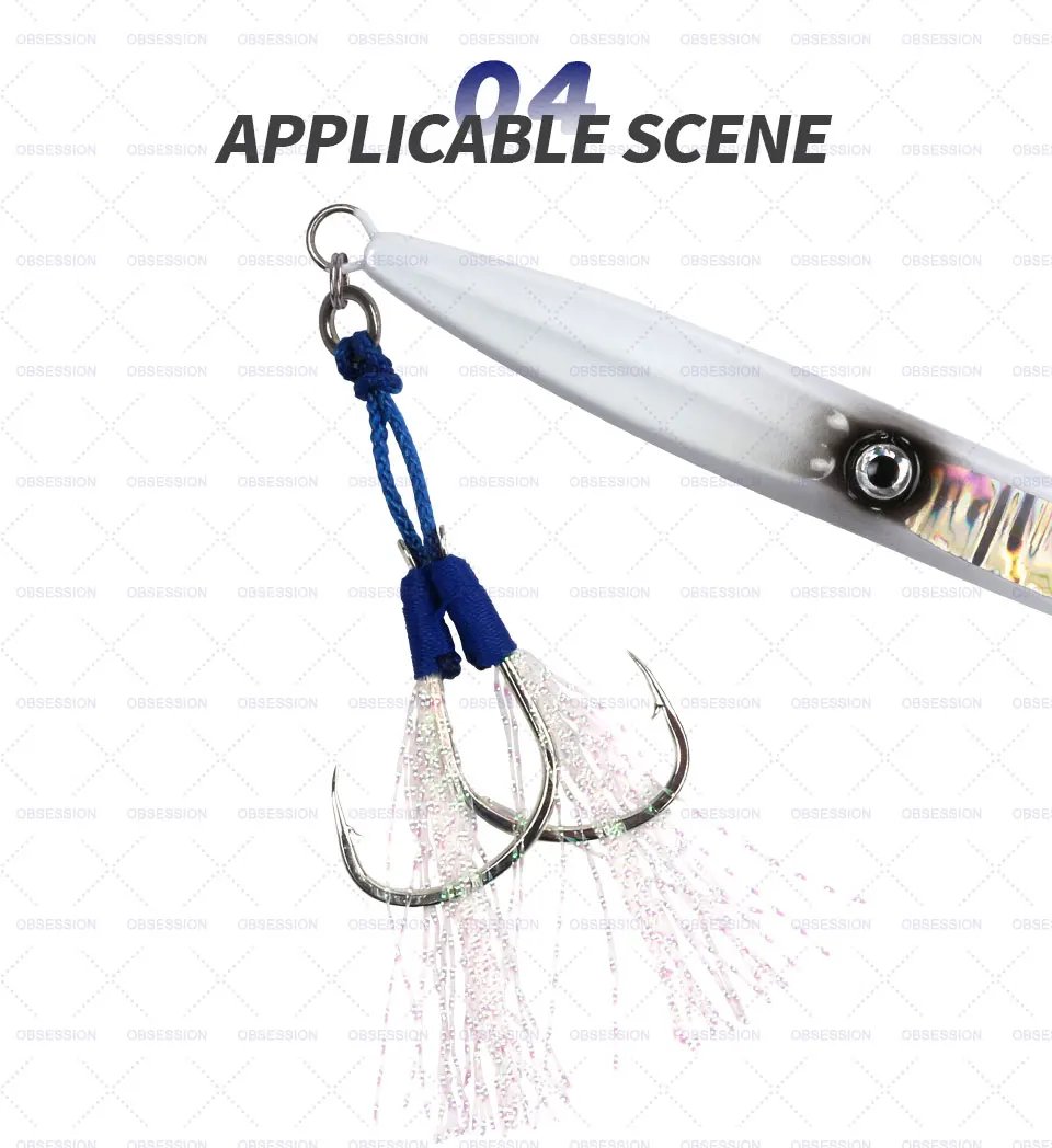 TEASER J16 40g-500g Metall Sinking Jigbiat Salzwasser Karpfen Hecht Peche Jig Spinner Köder Angeln Meer-brasse Jigging Köder mit Haken – Detail 7