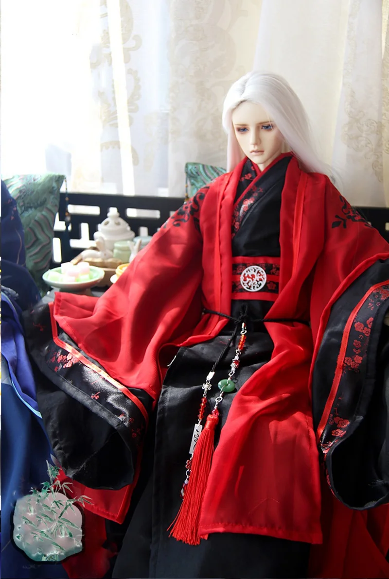 1/4 1/3 BJD Chinese Ancient Costume Hanfu Dress Warrior Outfit For BJD/SD ID75 Strong Uncle 80cm Doll Clothes Accessories A0697