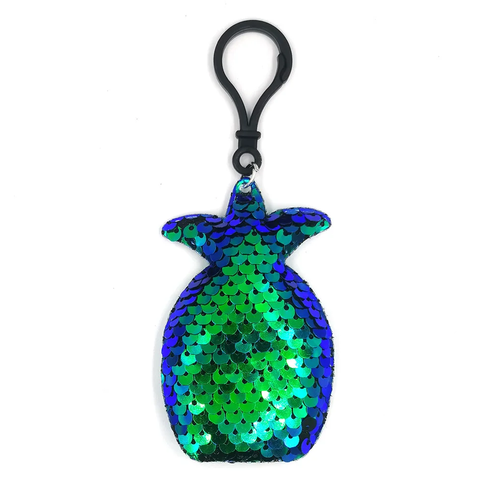 New hot sale reflective fish scale sequin keychain Fashion cartoon animal bag pendant