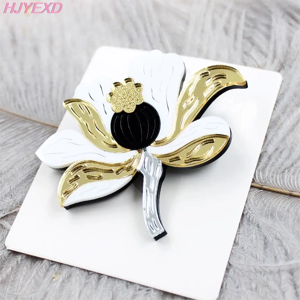 BR113 Acrylic Flower Brooch (Safty Pin) Easter Glitter Acrylic Brooch