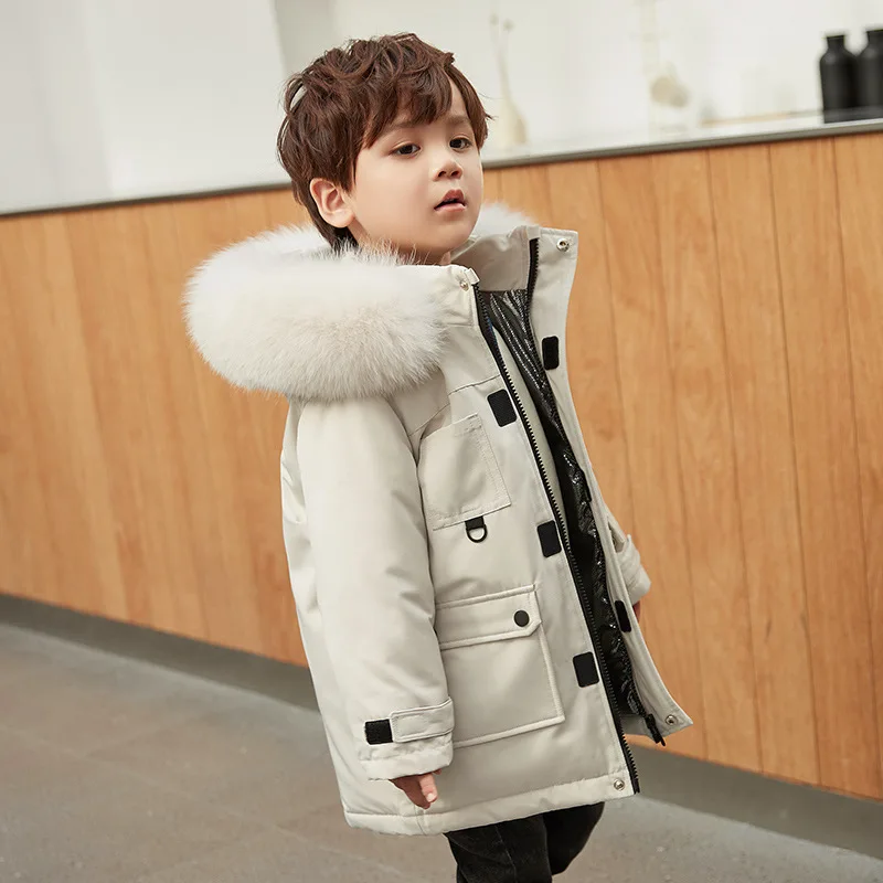 

Orangemom Brand Children's Down Jacket Boys' Medium And Long 2023 New Children's Baby Thickened Jacket For Winter Season 2-12y