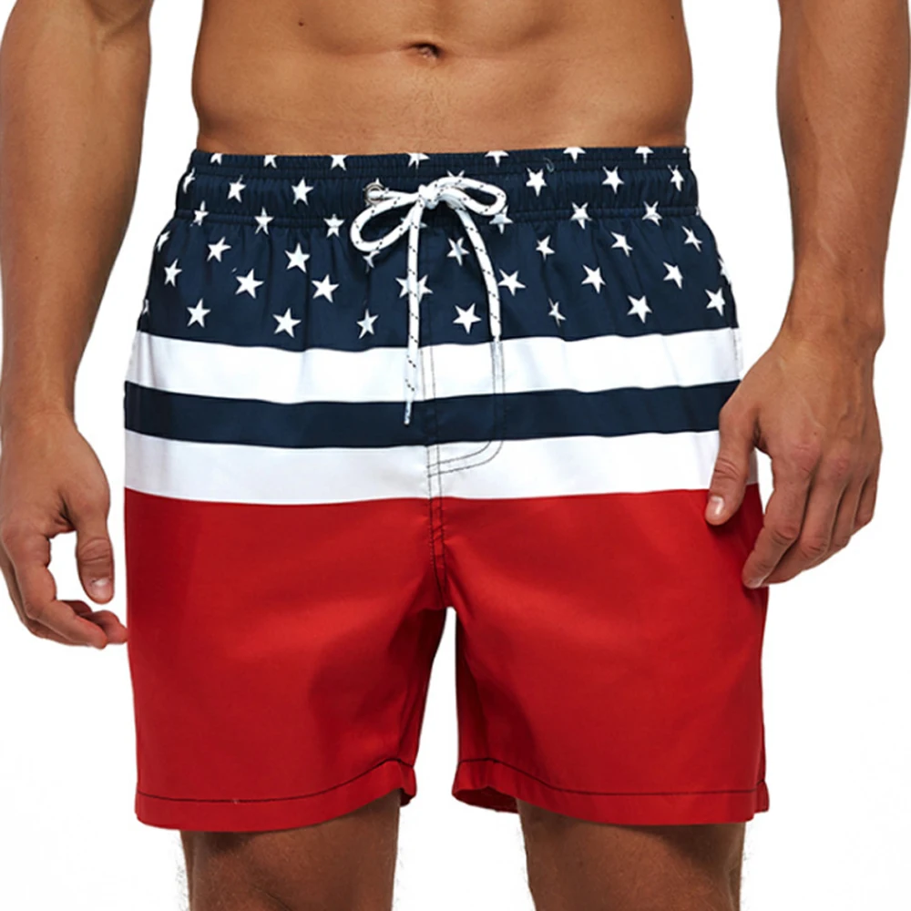 Summer Sport Shorts Men\'s Swimwear Beach Board Shorts Swimming Surf Trunks Shorts Quick-drying Men Casual Pants Short Plus Size